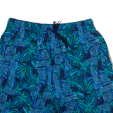 SPEED WAY Mens Swimming Shorts Blue Floral M W28