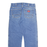 DICKIES Mens Jeans Blue Regular Straight Stone Wash W32 L29