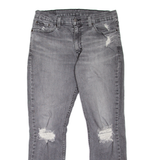 LEVI'S 511 Jeans Distressed Mens Grey Slim Straight Stone Wash W33 L30