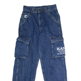 KARL KANI Cargo Mens Jeans Blue Regular Wide-Leg W28 L28