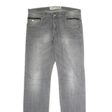 DRIVER Mens Jeans Grey Regular Straight Stone Wash W31 L34