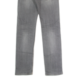 DRIVER Mens Jeans Grey Regular Straight Stone Wash W31 L34