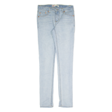 LEVI'S Girls Jeans Blue Slim Tapered Stone Wash W28 L32