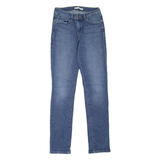 LEVI'S Mid Rise Womens Jeans Blue Slim Skinny Stone Wash W25 L32
