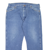 WRANGLER Mens Jeans Blue Regular Straight Stone Wash W38 L25