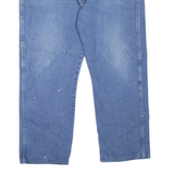 WRANGLER Mens Jeans Blue Regular Straight Stone Wash W38 L25