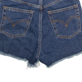LEVI'S Premium Rib Cage Womens Denim Shorts Blue XXS W24