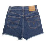 LEVI'S Premium Rib Cage Womens Denim Shorts Blue XXS W24