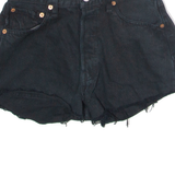 LEVI'S Womens Denim Shorts Black XXS W25