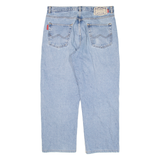 FACTICE Mens Jeans Blue Relaxed Straight W34 L24