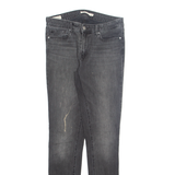 LEVI'S 711 Big E Womens Jeans Grey Slim Skinny Stone Wash W26 L32