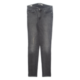LEVI'S 711 Big E Womens Jeans Grey Slim Skinny Stone Wash W26 L32
