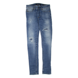 DIESEL D.N.A Distressed Womens Jeans Blue Regular Skinny Stone Wash W29 L34
