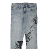 CALVIN KLEIN JEANS Womens Jeans Blue Slim Boyfriend Acid Wash W28 L32