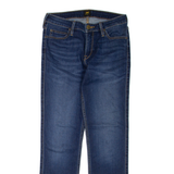 LEE Womens Jeans Blue Regular Straight Stone Wash W28 L31