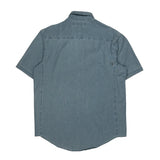 Wrangler Denim Shirt - Large Blue Cotton