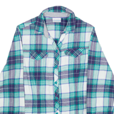 COLUMBIA Womens Shirt Blue Check Long Sleeve S