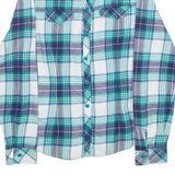 COLUMBIA Womens Shirt Blue Check Long Sleeve S