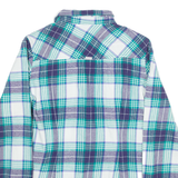 COLUMBIA Womens Shirt Blue Check Long Sleeve S