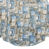 HAPPY LIFE Mens Shirt Blue Geometric Long Sleeve S