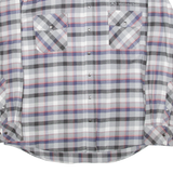 MERCEDES-BENZ Truck District Mens Shirt Grey Check Long Sleeve 2XL