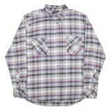 MERCEDES-BENZ Truck District Mens Shirt Grey Check Long Sleeve 2XL