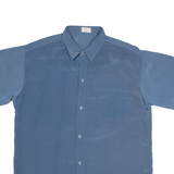 Mens Plain Shirt Blue M