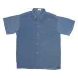 Mens Plain Shirt Blue M