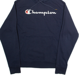 CHAMPION Mens Blue Hoodie S