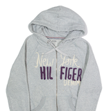 HILFIGER DENIM Womens Grey Hoodie Full Zip S