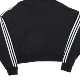 ADIDAS Cropped Womens Black Hoodie UK 14