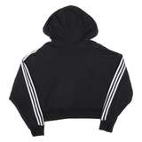 ADIDAS Cropped Womens Black Hoodie UK 14