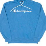 CHAMPION Mens Blue Hoodie L