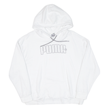 PUMA Mens White Hoodie M