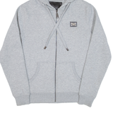PHILIPP PLEIN Mens Grey Hoodie Full Zip M
