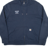 CARHARTT Relaxed Fit Womens Blue Hoodie Full Zip USA 2XL