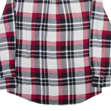 CHAPS Mens Flannel Shirt Grey Plaid Long Sleeve M