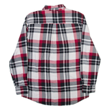 CHAPS Mens Flannel Shirt Grey Plaid Long Sleeve M