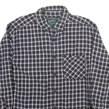 WOOLRICH Mens Shirt Grey Check Long Sleeve L