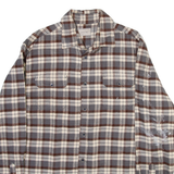 JACHS Mens Shirt Beige Check Long Sleeve M