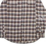 JACHS Mens Shirt Beige Check Long Sleeve M