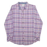 DICKIES Womens Shirt Purple Check Long Sleeve M