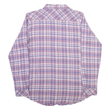 DICKIES Womens Shirt Purple Check Long Sleeve M