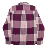 TOMMY HILFIGER Womens Shirt Purple Check Long Sleeve M