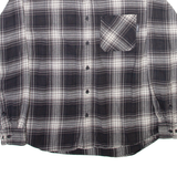 WOOLRICH Mens Shirt Grey Check Long Sleeve L