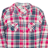 THE NORTH FACE Womens Shirt Pink Check Long Sleeve M