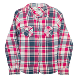 THE NORTH FACE Womens Shirt Pink Check Long Sleeve M