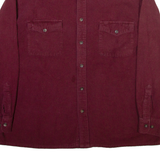ST JOHN'S BAY Mens Plain Shirt Maroon Long Sleeve L