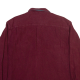 ST JOHN'S BAY Mens Plain Shirt Maroon Long Sleeve L