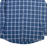 LL BEAN Mens Shirt Blue Check Long Sleeve XL